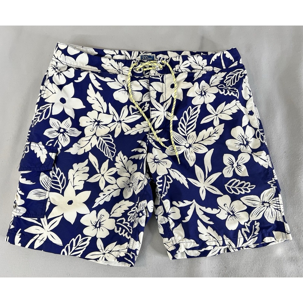 J.CREW Swim Men's Shorts Trunks Lined Beach‎ Boat Lace Up Waist Size 34